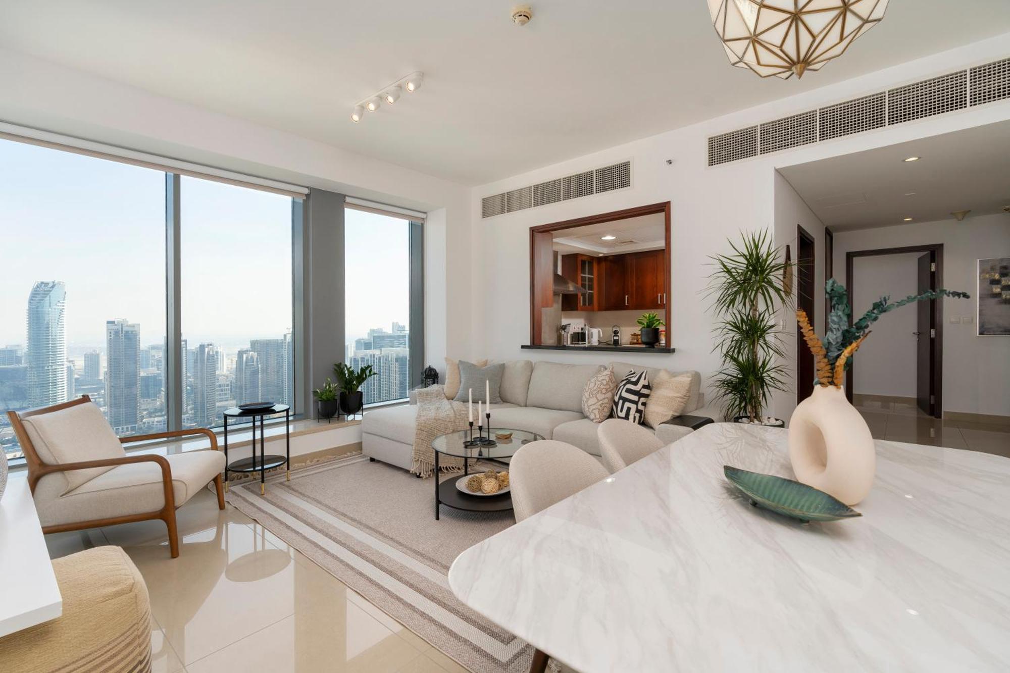 Prestige Living 2Br With Full Burj Khalifa And Fountain View By Auberge ドバイ エクステリア 写真