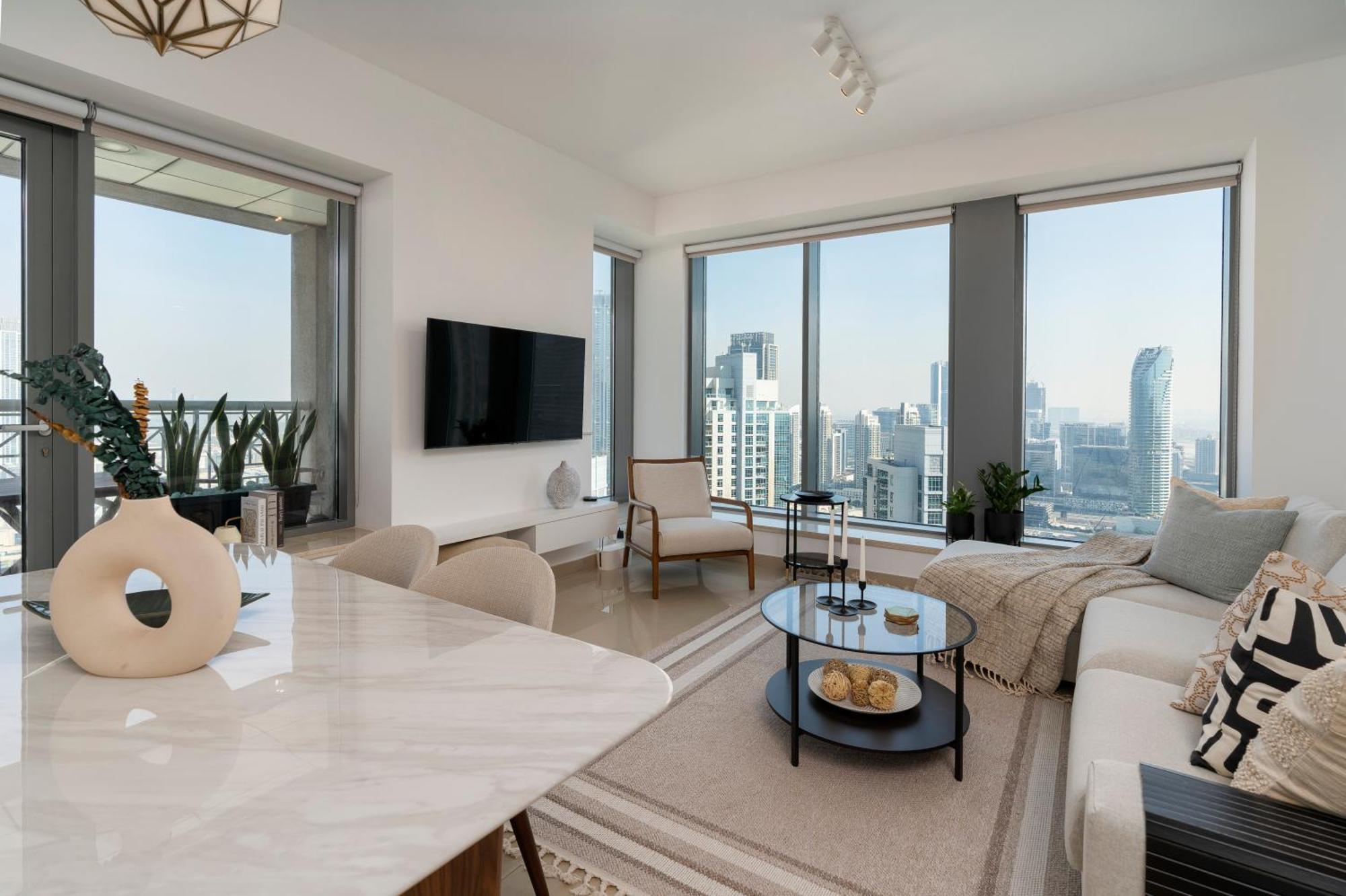 Prestige Living 2Br With Full Burj Khalifa And Fountain View By Auberge ドバイ エクステリア 写真